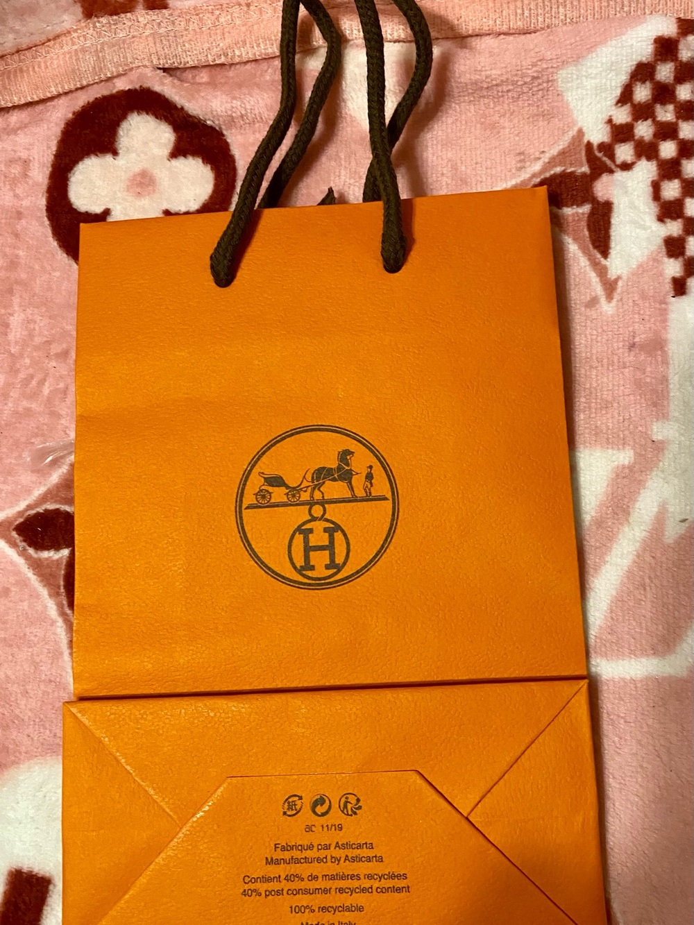 Hermes set of 3 paper bags